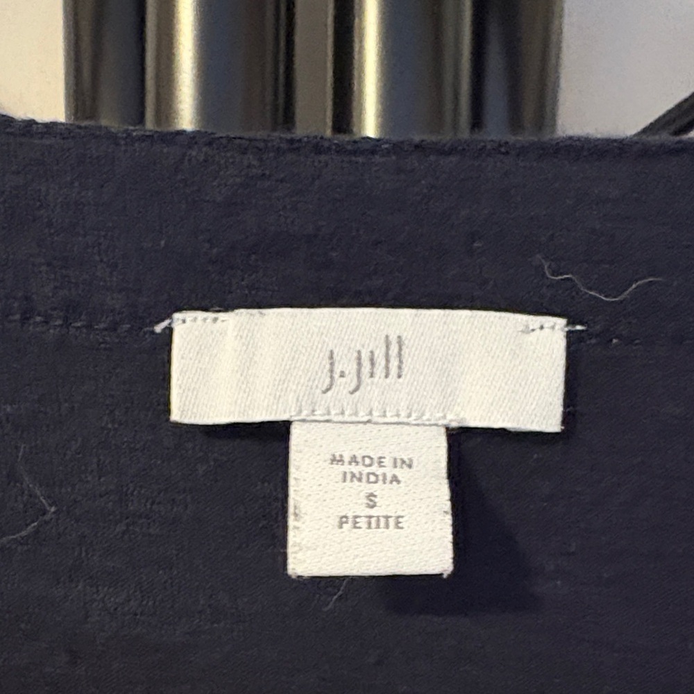 J. Jill Navy Blue Tunic with Rust Embroidered Trim - Picture 2 of 5